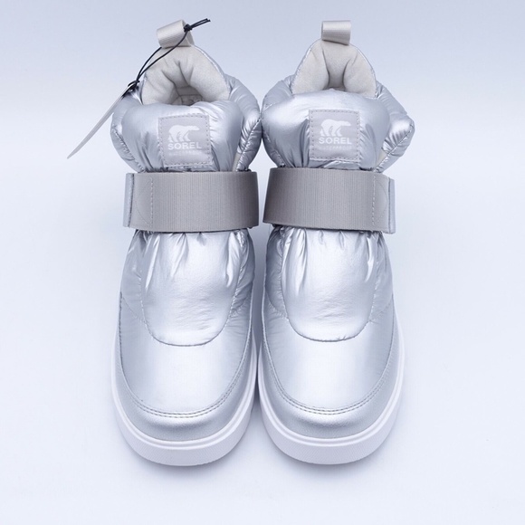 NEW Sorel Joan of Arctic Next Strap Puff Boots NL3749-034 Silver - Picture 5 of 7